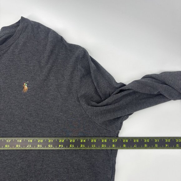 Polo Ralph Lauren Gray Long Sleeve T-Shirt Men’s Size 2XL XXL Pony Logo Classic - Picture 8 of 10